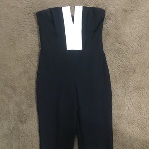 Black and White One Piece Pantsuit